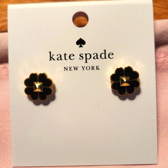 Kate Spade Earrings Spade & Stone Enamel Studs - Picture 6 of 7